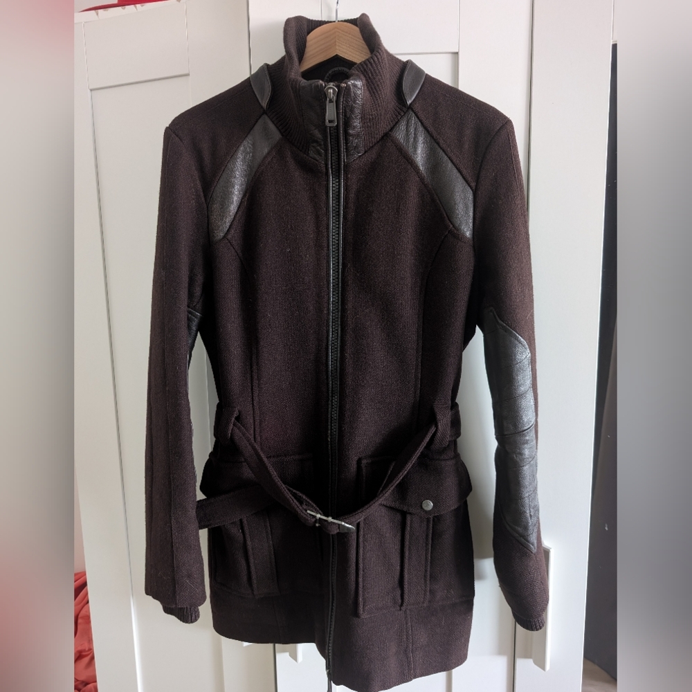 Diesel Wool Jacket with Leather Accents